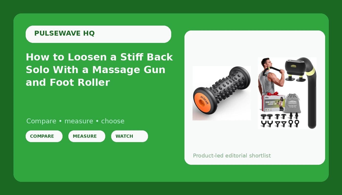 How to Loosen a Stiff Back Solo With a Massage Gun and Foot Roller