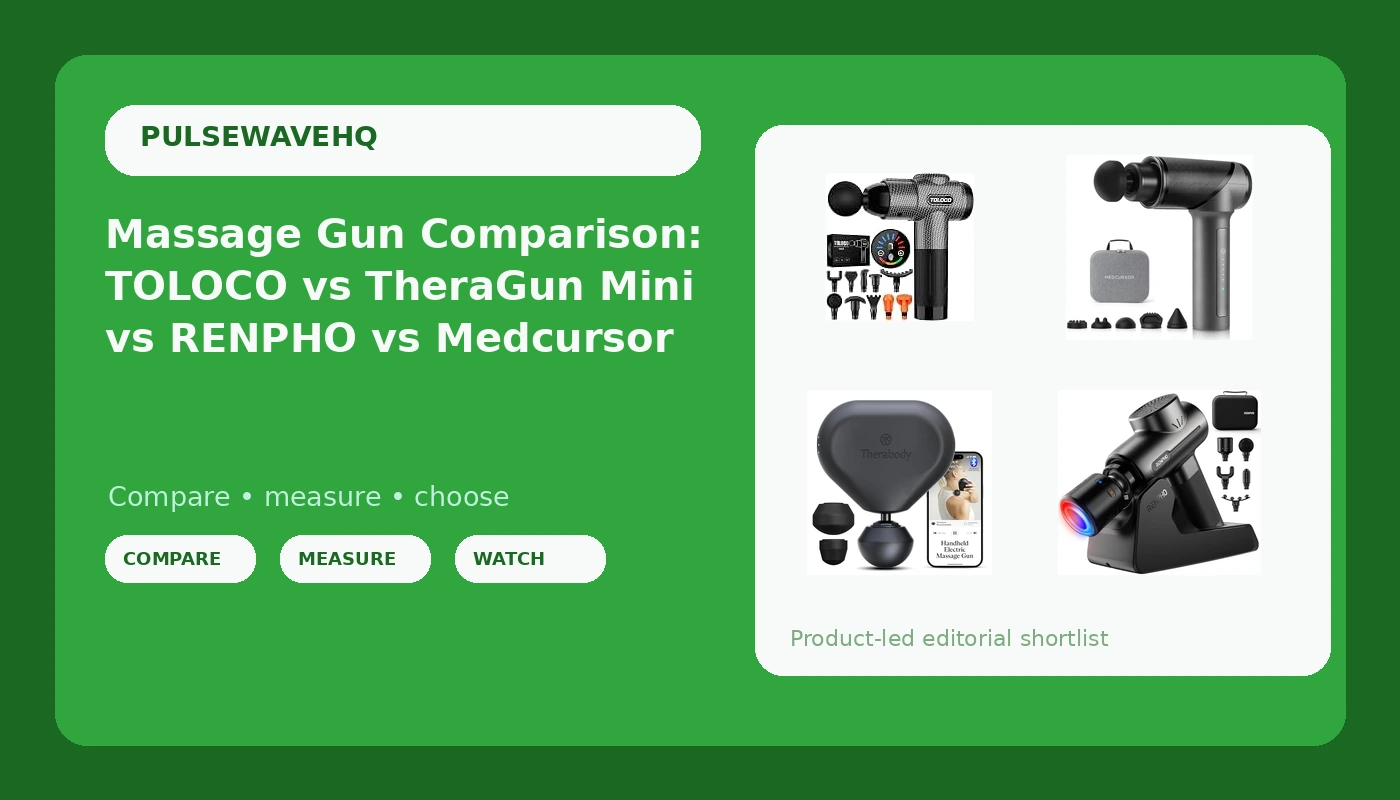 Massage Gun Comparison: TOLOCO vs TheraGun Mini vs RENPHO vs Medcursor