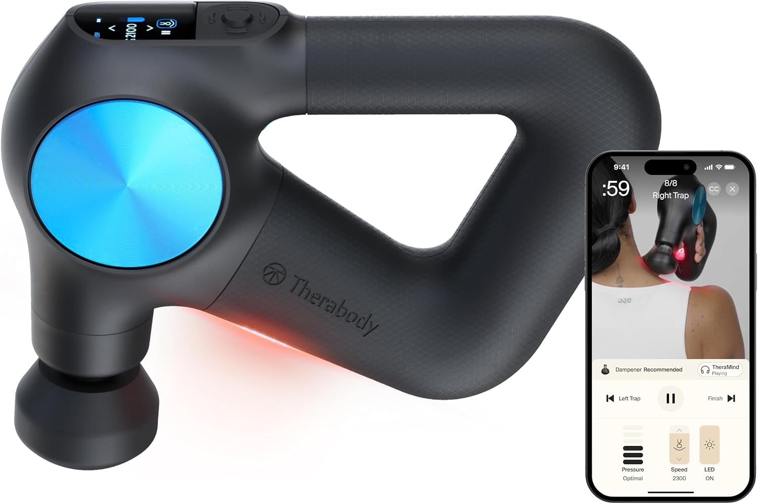 TheraGun Therabody PRO Plus 6-in-1 Deep Tissue Massage Gun, Black