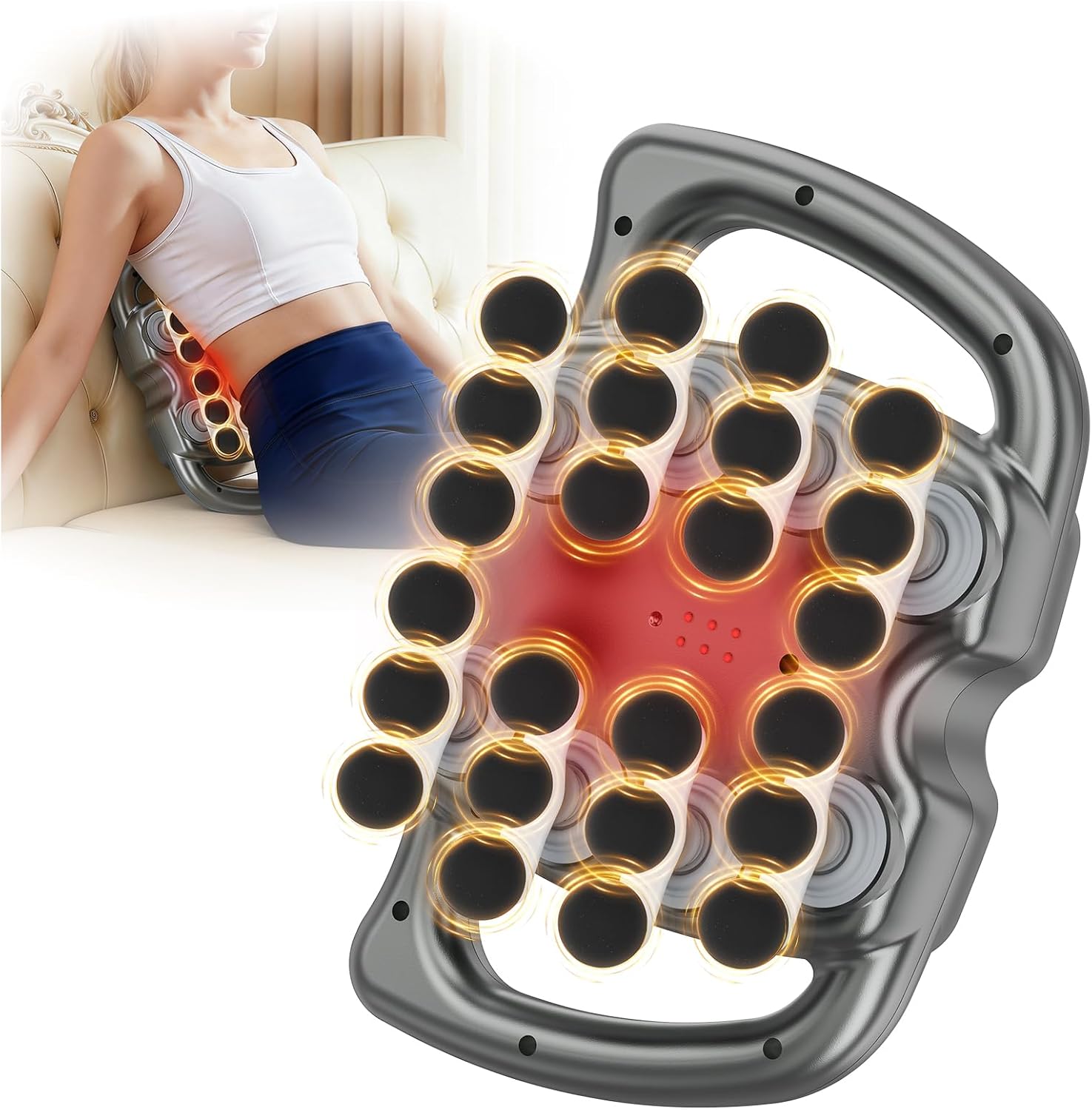 24-Head Massage Gun with multi-head design